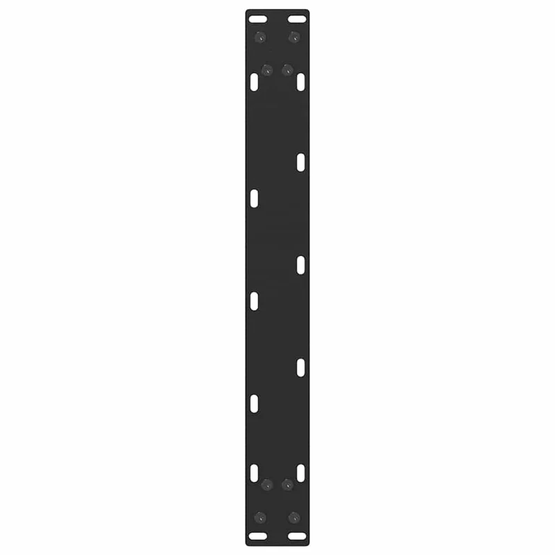 Lot de 2 pieds de table basse en U noirs 50 x 42-43 cm avec niveleurs réglables design moderne en acier noir 02_0057396