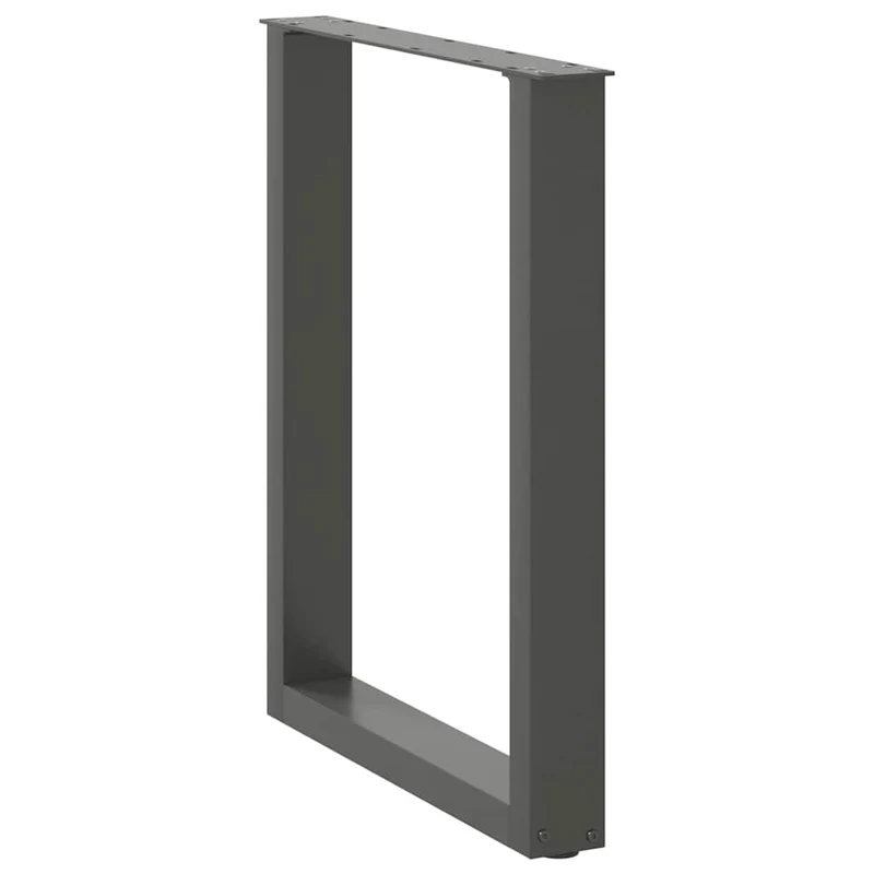 Lot de 2 pieds de table à manger en U 60 x 72 cm robuste design moderne avec niveleurs en acier anthracite 02_0057422