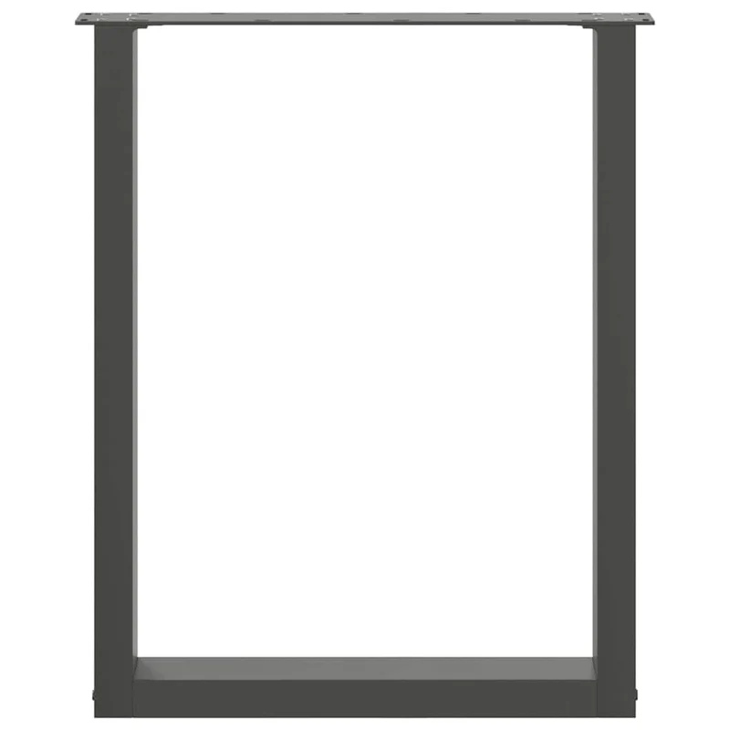 Lot de 2 pieds de table à manger en U 60 x 72 cm robuste design moderne avec niveleurs en acier anthracite 02_0057422