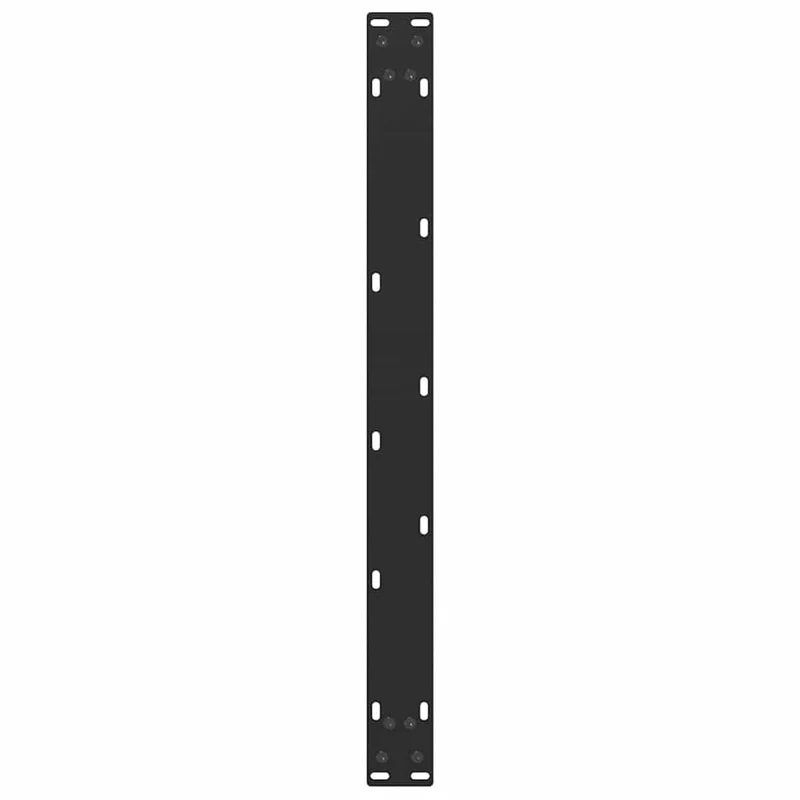 Lot de 2 pieds de table basse en U réglables 60 x 42-43 cm design moderne en acier noir 02_0057400