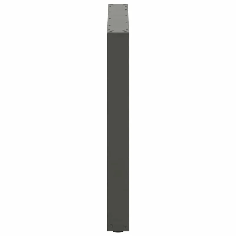Lot de 2 pieds de table à manger en U 80 x 72-73 cm avec niveleurs réglables design moderne en acier anthracite 02_0057430