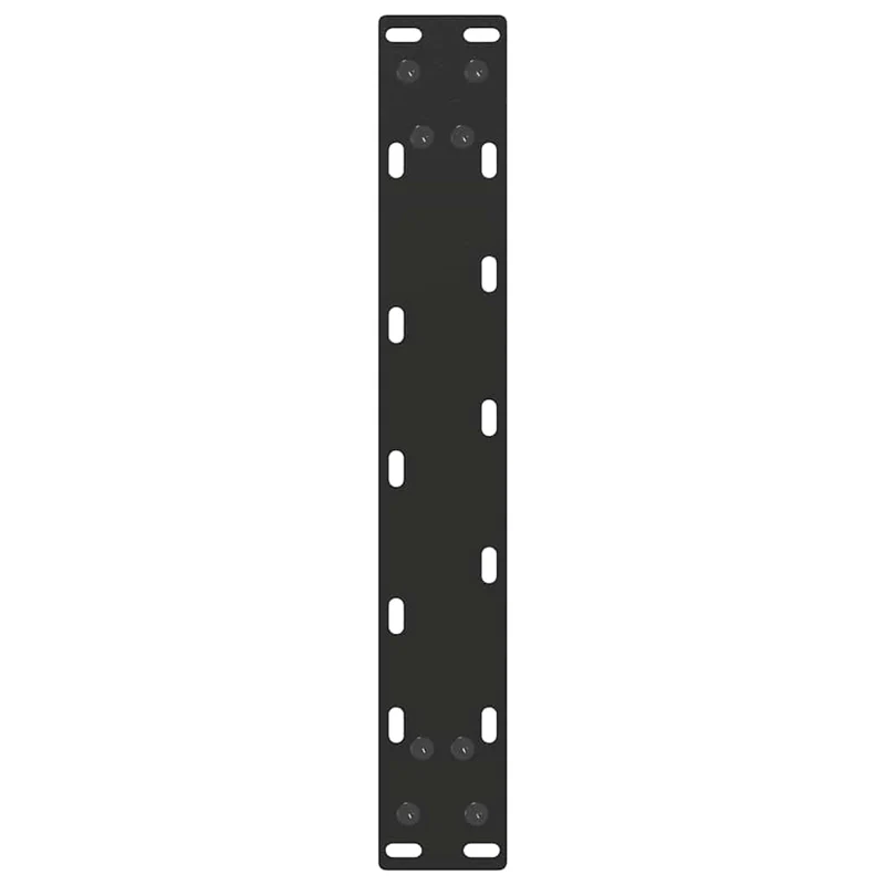 Lot de 2 pieds de table basse en U 30 x 30 cm structure robuste avec niveleurs réglables design moderne en acier noir 02_0057368