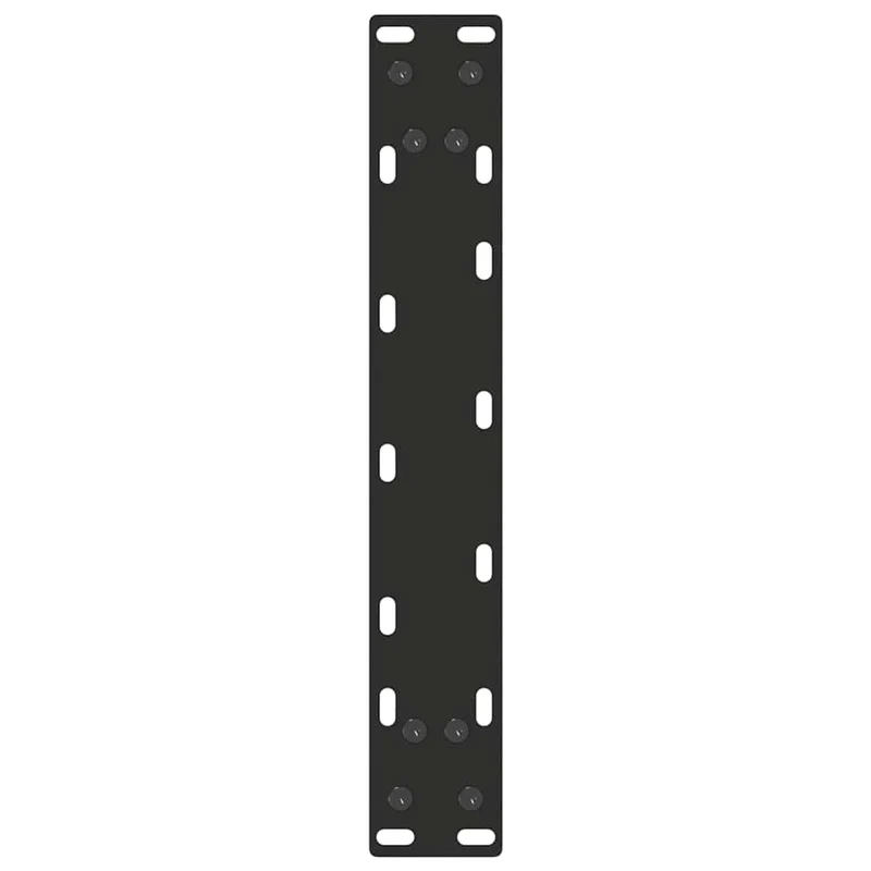 Lot de 2 pieds de console en U ajustables 28 x 73 cm en acier noir 02_0057408