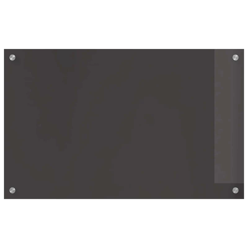 Dosseret de cuisine moderne 80 x 50 cm résistant à la chaleur design épuré en verre trempé gris foncé 02_0058451