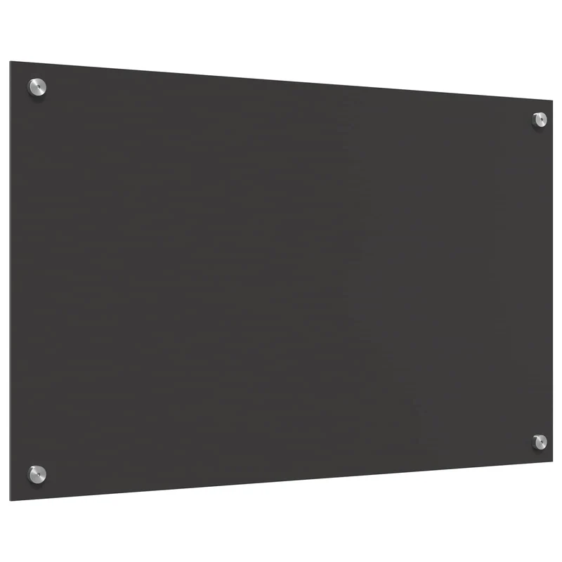 Dosseret de cuisine moderne 80 x 50 cm résistant à la chaleur design épuré en verre trempé gris foncé 02_0058451