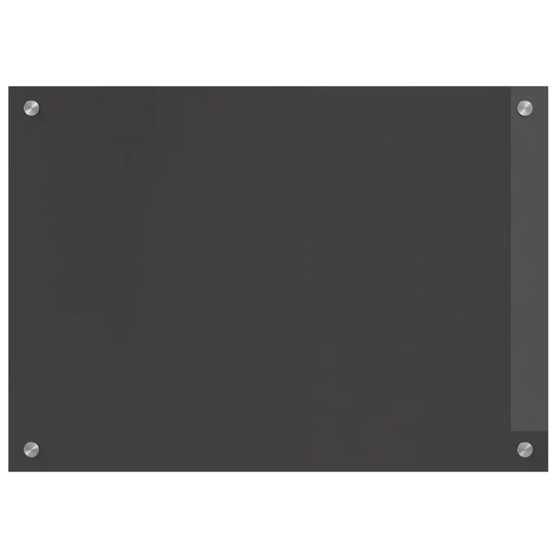 Dosseret de cuisine moderne 70 x 50 cm thermorésistant design épuré facile à installer en verre trempé gris foncé 02_0058448