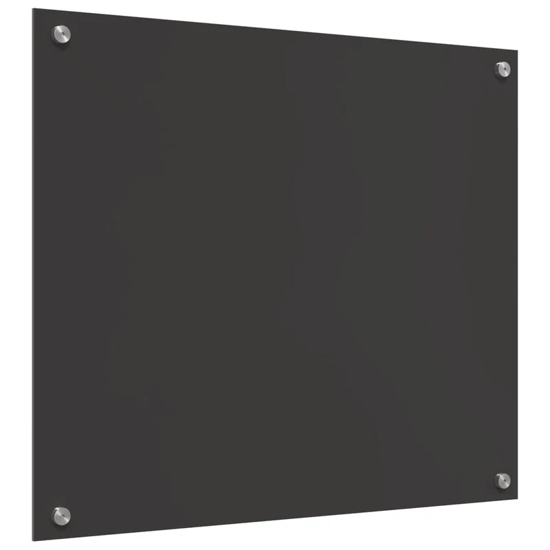 Dosseret de cuisine moderne 70 x 60 cm design épuré à installation facile en verre trempé gris foncé 02_0058449