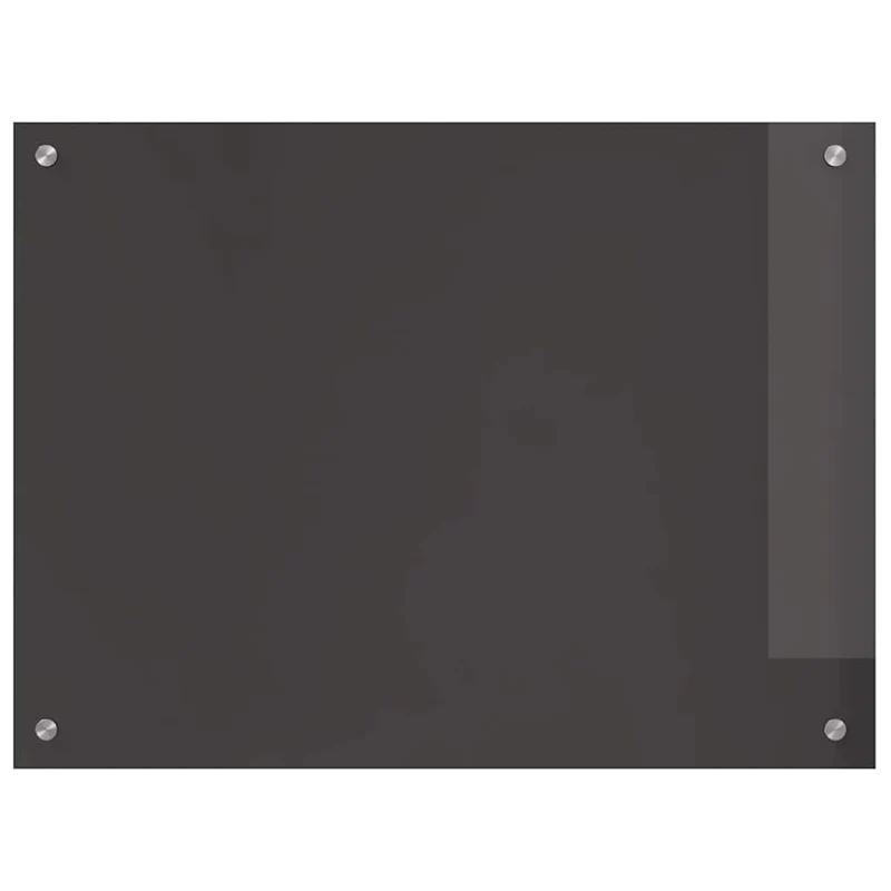 Dosseret de cuisine moderne 80 x 60 cm résistant à la chaleur design épuré en verre trempé gris foncé 02_0058452
