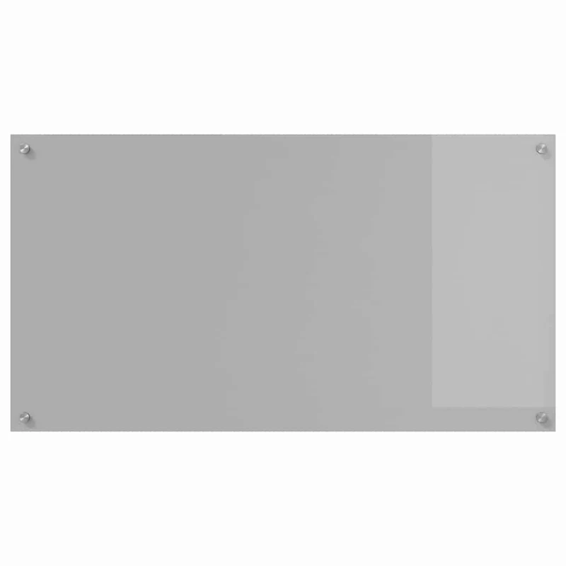 Dosseret de cuisine moderne 110 x 60 cm résistant à la chaleur finition épurée en verre trempé gris clair 02_0058481