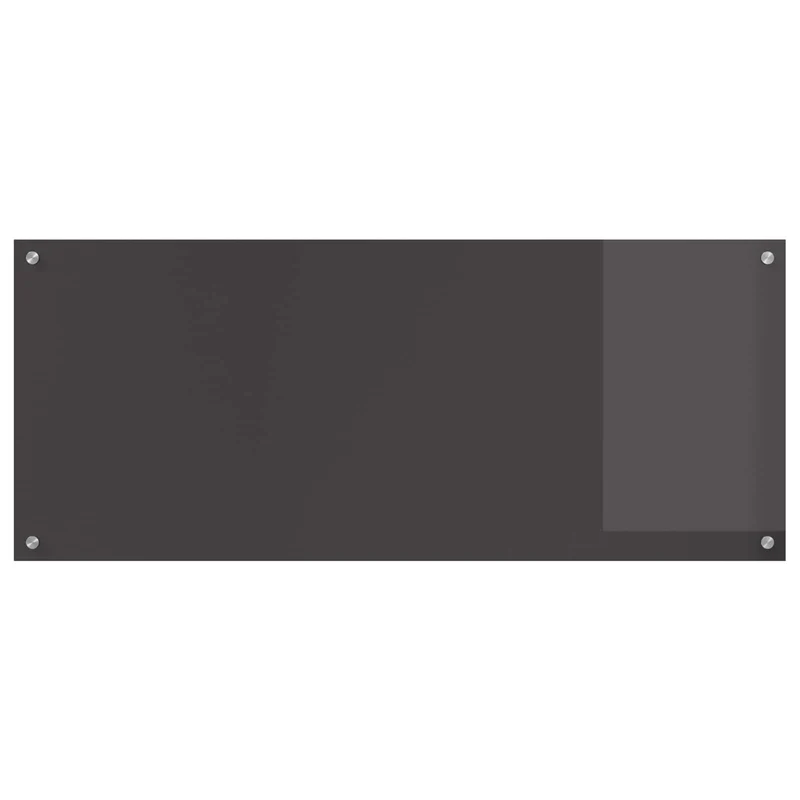 Dosseret de cuisine moderne thermorésistant 120 x 50 x 0,6 cm design épuré en verre trempé gris foncé 02_0058487