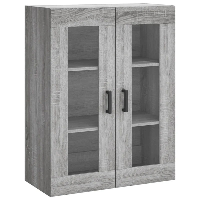 Buffet bahut commode armoire meuble de rangement organisateur cuisine salle de séjour salon haut sonoma 69,5 x 34 x 180 cm bois d'ingénierie gris 02_0035565