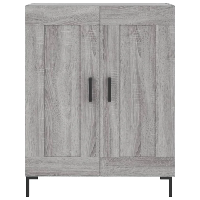Buffet bahut commode armoire meuble de rangement organisateur cuisine salle de séjour salon haut sonoma 69,5 x 34 x 180 cm bois d'ingénierie gris 02_0035565