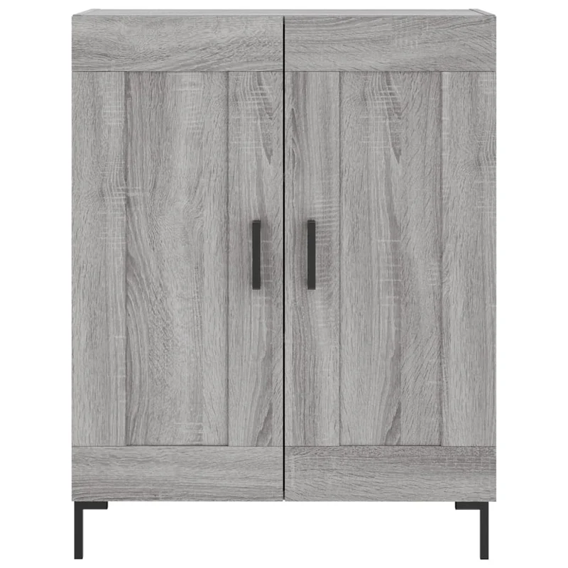 Buffet bahut commode armoire meuble de rangement organisateur cuisine salle de séjour salon haut sonoma 69,5 x 34 x 180 cm bois d'ingénierie gris 02_0035486