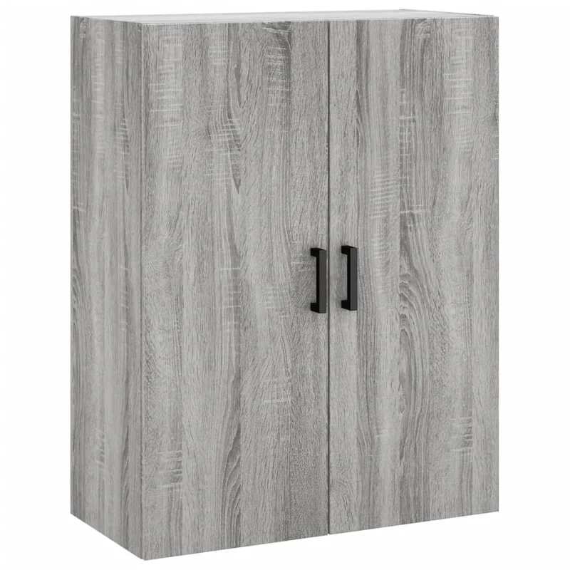 Buffet bahut commode armoire meuble de rangement organisateur cuisine salle de séjour salon haut sonoma 69,5 x 34 x 180 cm bois d'ingénierie gris 02_0035514