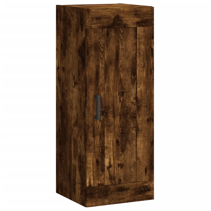 Buffet bahut commode armoire meuble de rangement organisateur cuisine salle de séjour salon haut 34,5 x 34 x 180 cm bois d'ingénierie marron 02_0033232
