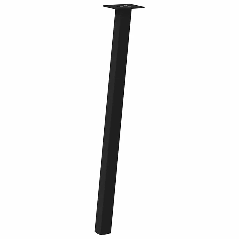 Lot de 4 pieds de table console 72 x 40 x 40 cm robustes et pratique design moderne en acier noir 02_0056789