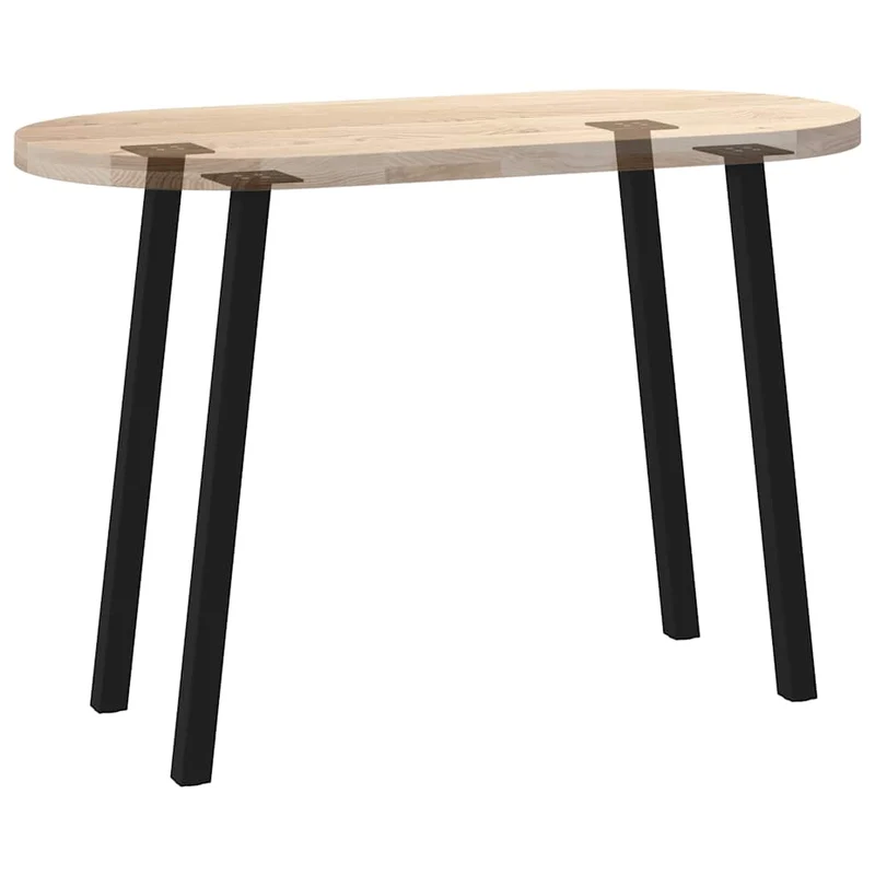 Lot de 4 pieds de table console 72 x 40 x 40 cm robustes et pratique design moderne en acier noir 02_0056789