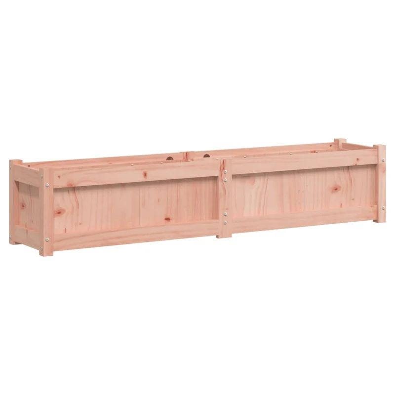 Jardinière bac lit surélevé plantes fleurs jardin terrasses lot de 2 bois massif douglas marron 02_0039057