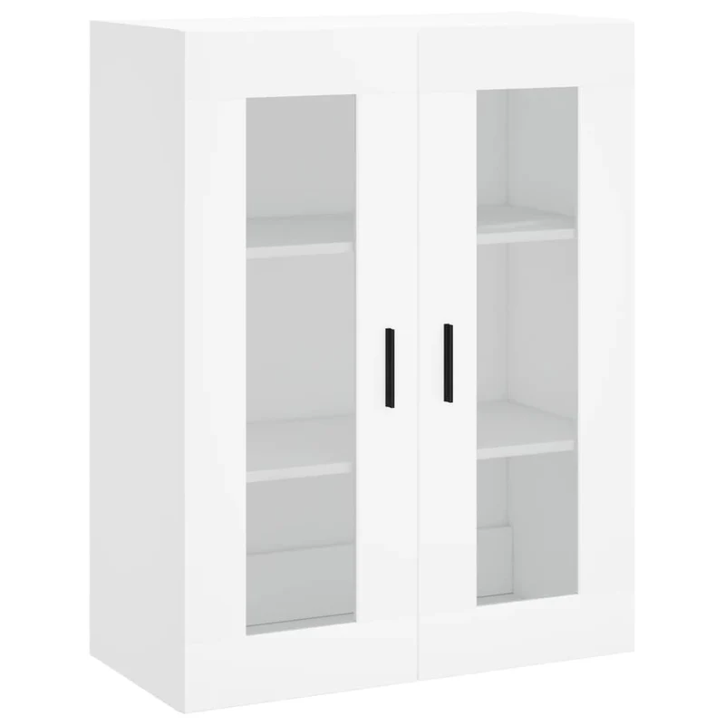 Buffet bahut commode armoire meuble de rangement organisateur cuisine salle de séjour salon haut 69,5 x 34 x 180 cm bois d'ingénierie blanc 02_0032569