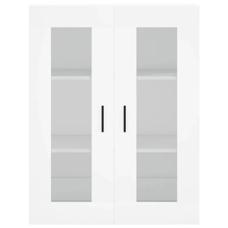 Buffet bahut commode armoire meuble de rangement organisateur cuisine salle de séjour salon haut 69,5 x 34 x 180 cm bois d'ingénierie blanc 02_0032569