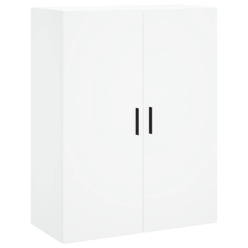 Buffet bahut commode armoire meuble de rangement organisateur cuisine salle de séjour salon haut 69,5 x 34 x 180 cm bois d'ingénierie blanc 02_0032656