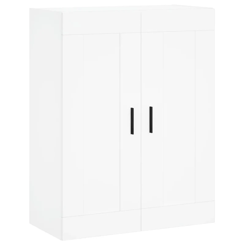 Buffet bahut commode armoire meuble de rangement organisateur cuisine salle de séjour salon haut 69,5 x 34 x 180 cm bois d'ingénierie blanc 02_0032708