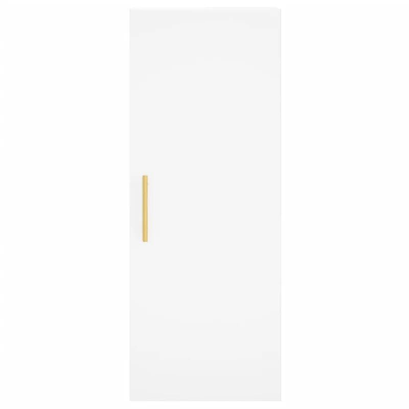 Buffet bahut commode armoire meuble de rangement organisateur cuisine salle de séjour salon haut 34,5 x 34 x 180 cm bois d'ingénierie blanc 02_0032328