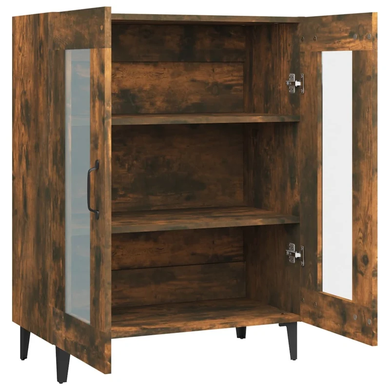 Buffet bahut commode armoire meuble de rangement organisateur cuisine salle de séjour salon 69,5 x 34 x 90 cm bois d'ingénierie marron 02_0031025