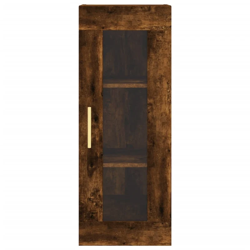 Buffet bahut commode armoire meuble de rangement organisateur cuisine salle de séjour salon haut 34,5 x 34 x 180 cm bois d'ingénierie marron 02_0033287