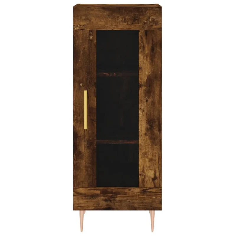 Buffet bahut commode armoire meuble de rangement organisateur cuisine salle de séjour salon haut 34,5 x 34 x 180 cm bois d'ingénierie marron 02_0033287