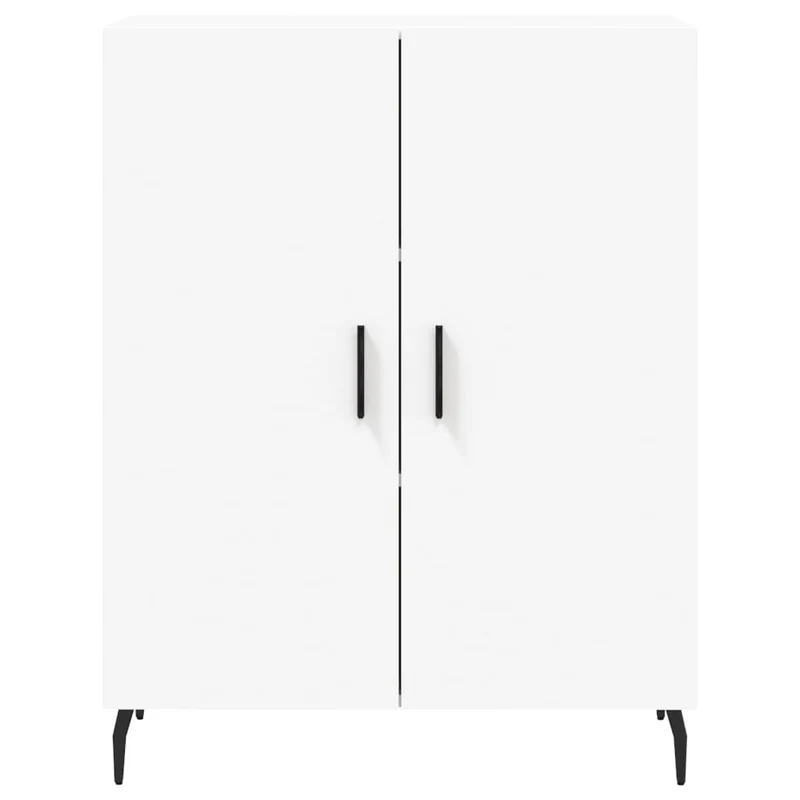 Buffet bahut commode armoire meuble de rangement organisateur cuisine salle de séjour salon haut 69,5 x 34 x 180 cm bois d'ingénierie blanc 02_0032742