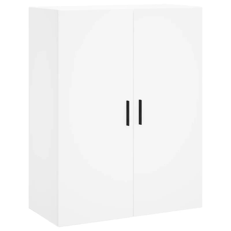 Buffet bahut commode armoire meuble de rangement organisateur cuisine salle de séjour salon haut 69,5 x 34 x 180 cm bois d'ingénierie blanc 02_0032586