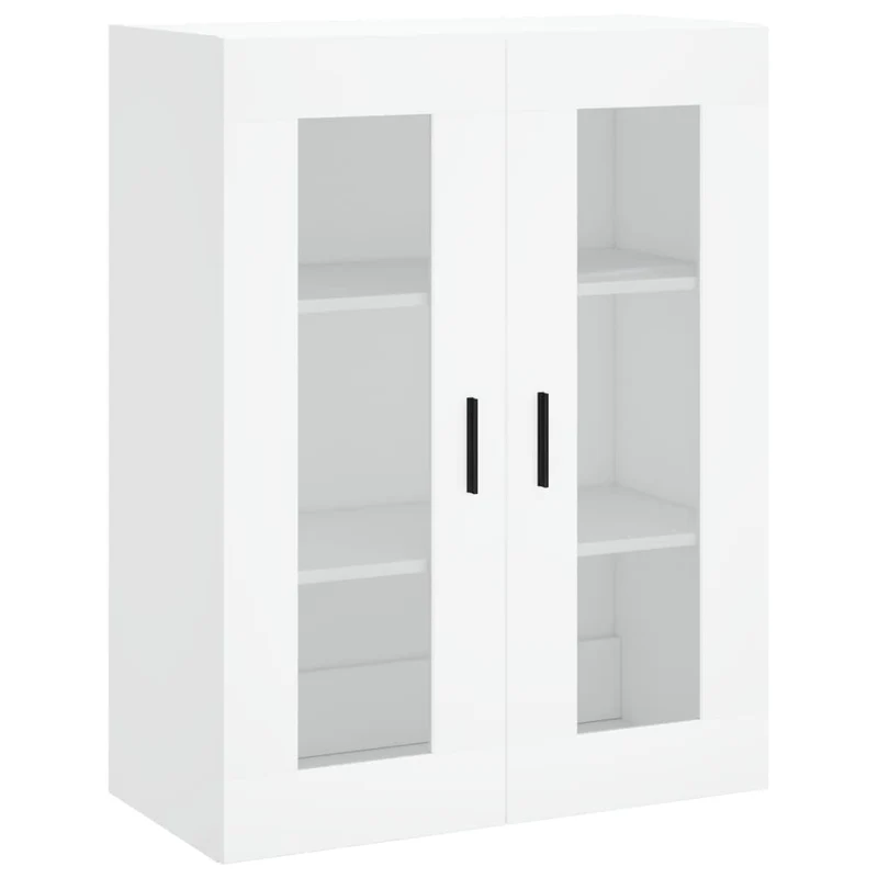 Buffet bahut commode armoire meuble de rangement organisateur cuisine salle de séjour salon haut 69,5 x 34 x 180 cm bois d'ingénierie blanc 02_0032697