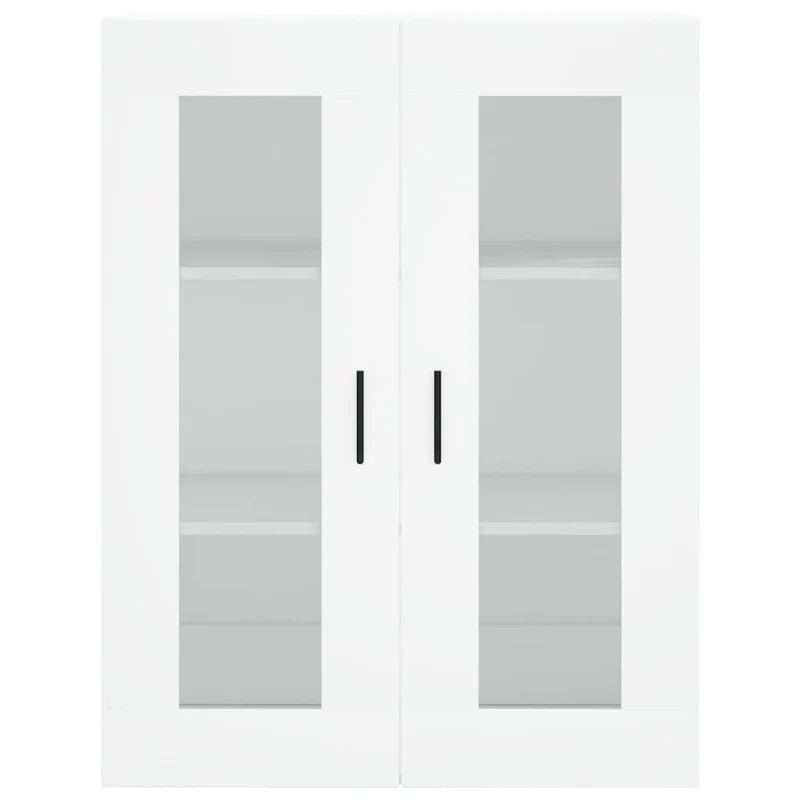 Buffet bahut commode armoire meuble de rangement organisateur cuisine salle de séjour salon haut 69,5 x 34 x 180 cm bois d'ingénierie blanc 02_0032697