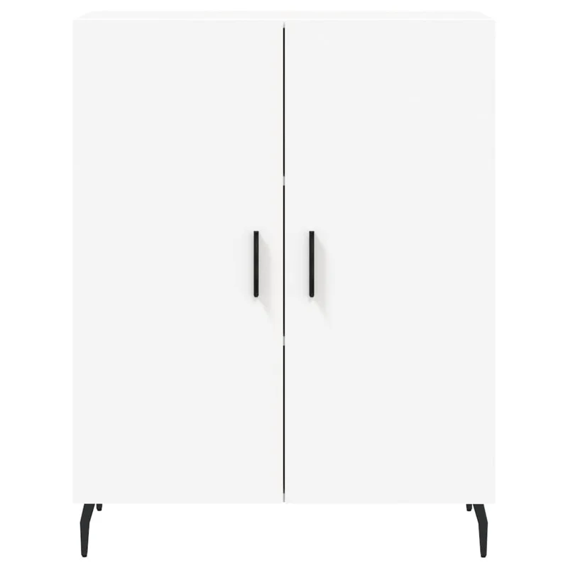 Buffet bahut commode armoire meuble de rangement organisateur cuisine salle de séjour salon haut 69,5 x 34 x 180 cm bois d'ingénierie blanc 02_0032697