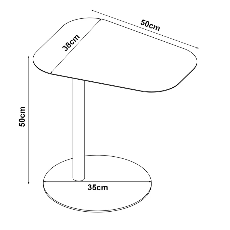 Table d'appoint 50 x 50 x 38 cm orange 03_0010933