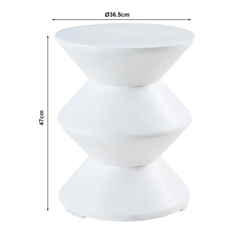 Table d'appoint 47 x 37 cm blanc 03_0010919