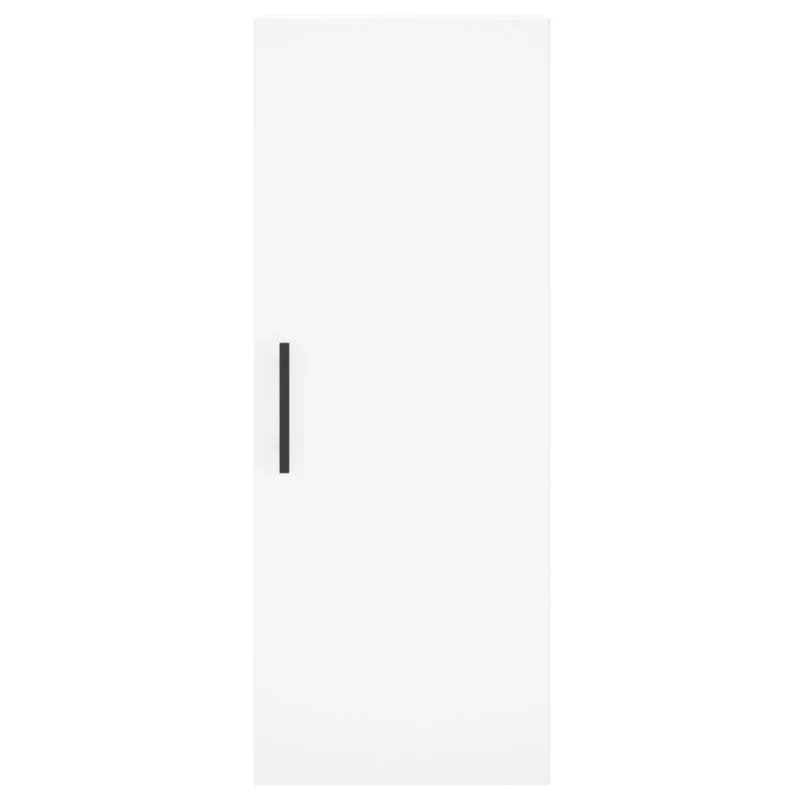 Buffet bahut commode armoire meuble de rangement organisateur cuisine salle de séjour salon haut 34,5 x 34 x 180 cm bois d'ingénierie blanc 02_0032428