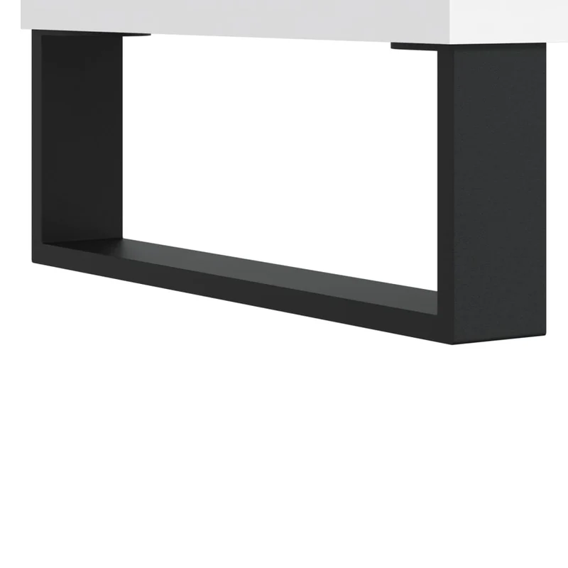 Buffet bahut commode armoire meuble de rangement organisateur cuisine salle de séjour salon haut 34,5 x 34 x 180 cm bois d'ingénierie blanc 02_0032342