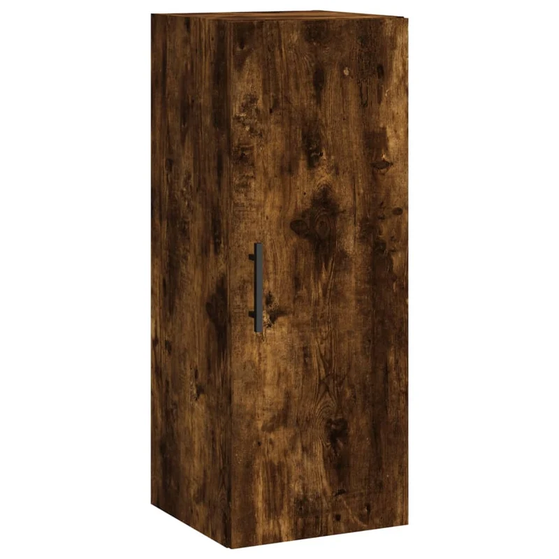 Buffet bahut commode armoire meuble de rangement organisateur cuisine salle de séjour salon haut 34,5 x 34 x 180 cm bois d'ingénierie marron 02_0033260