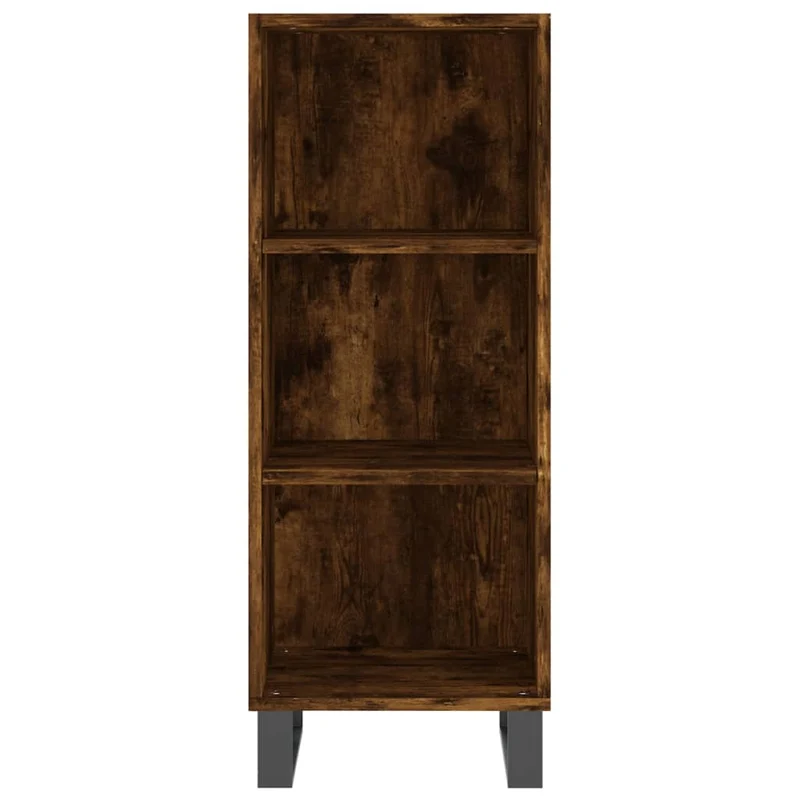 Buffet bahut commode armoire meuble de rangement organisateur cuisine salle de séjour salon haut 34,5 x 34 x 180 cm bois d'ingénierie marron 02_0033260