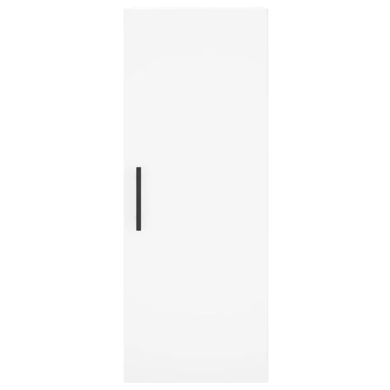 Buffet bahut commode armoire meuble de rangement organisateur cuisine salle de séjour salon haut 34,5 x 34 x 180 cm bois d'ingénierie blanc 02_0032383