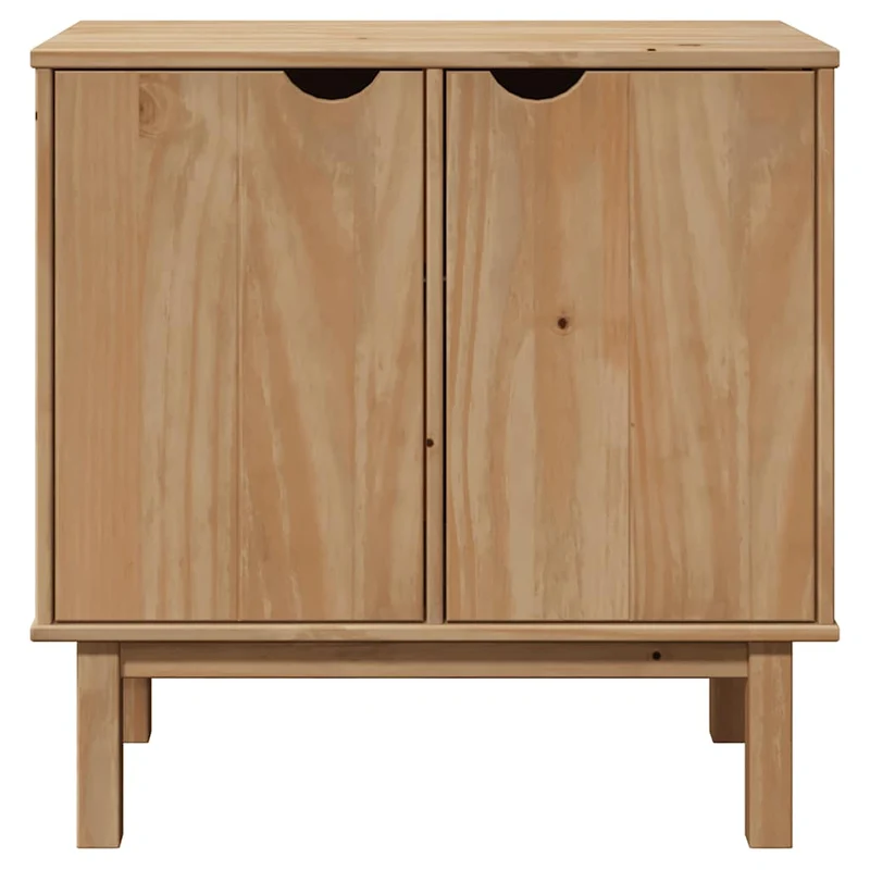 Armoire de couloir classique avec grand espace de rangement 75 x 40 x 75 cm en bois de pin massif miel 02_0057611