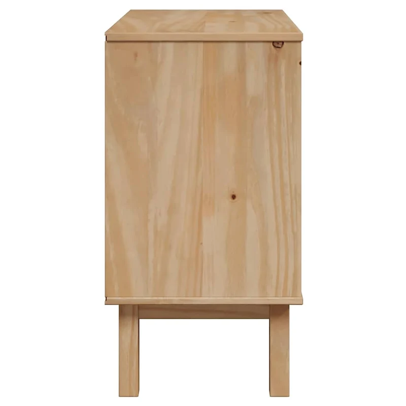 Armoire de couloir classique avec grand espace de rangement 75 x 40 x 75 cm en bois de pin massif miel 02_0057611
