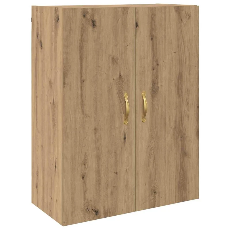 Lot de 2 armoires murales modernes avec 4 portes à charnières 69,5 x 34 x 90 cm en bois d'ingénierie chêne artisanal 02_0056044