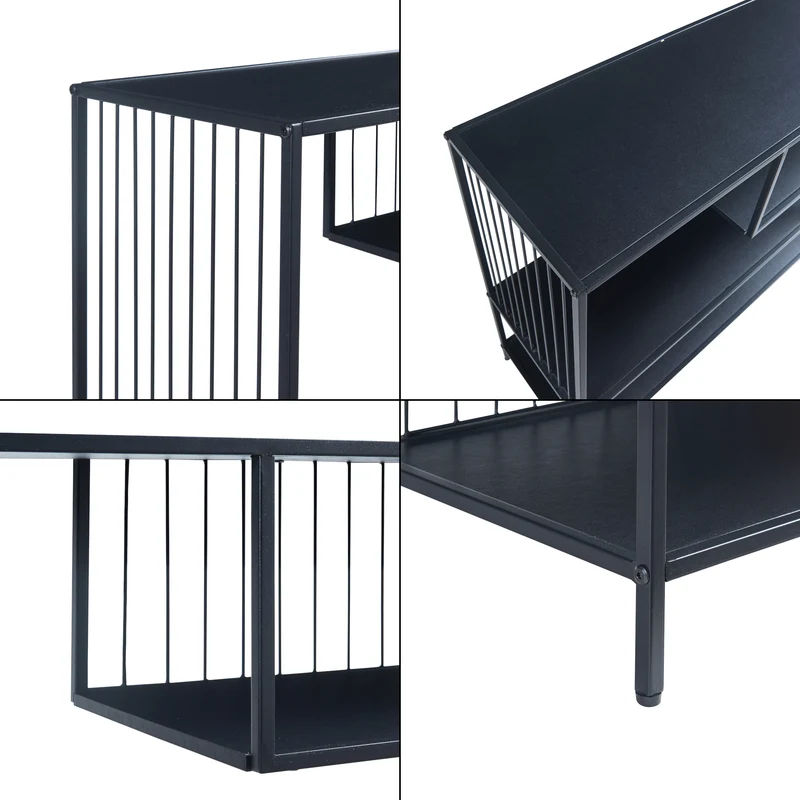 Table console 120 x 33 x 80 cm noir 03_0010883