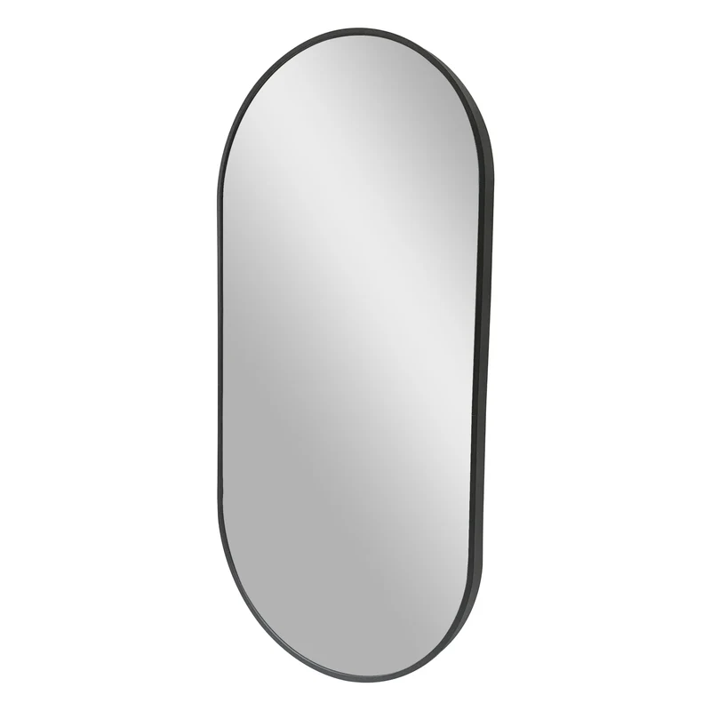 Miroir mural elliptique 40 x 80 cm noir 03_0007899