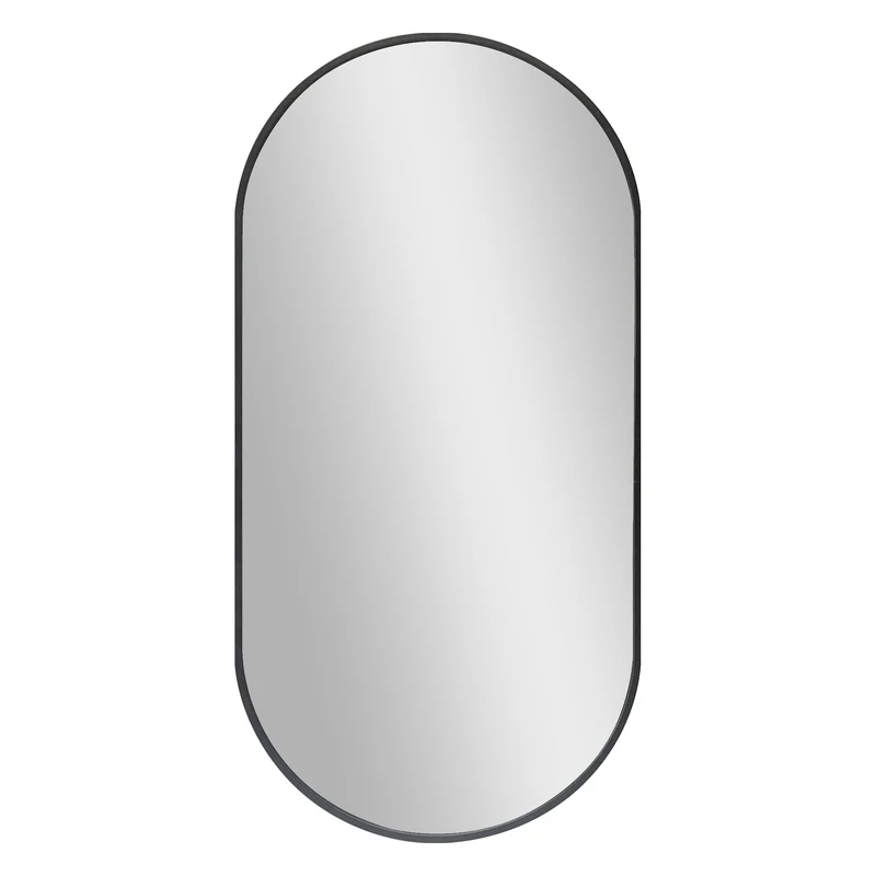 Miroir mural elliptique 40 x 80 cm noir 03_0007899