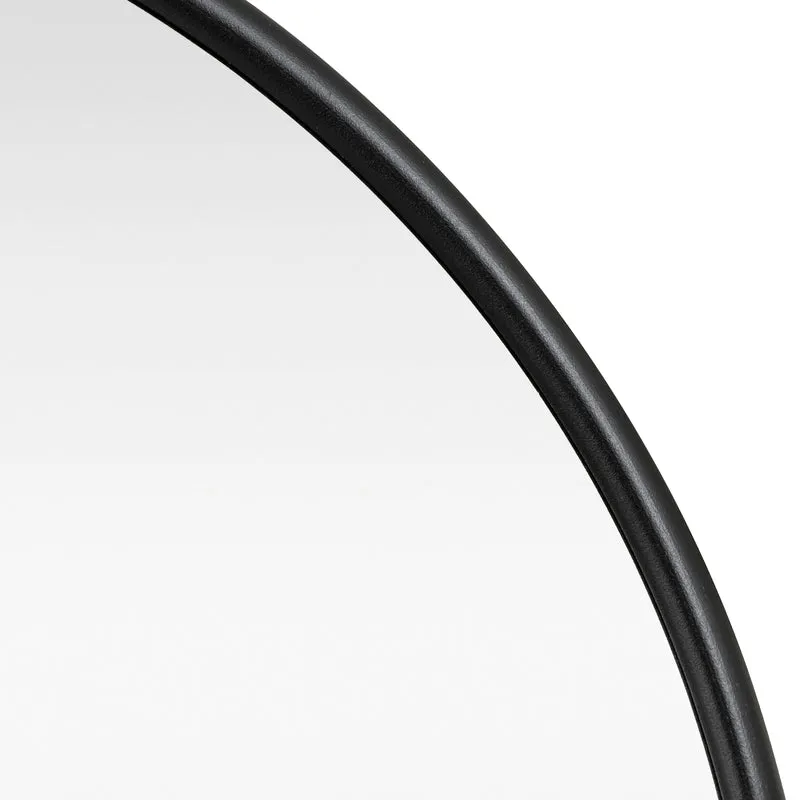 Miroir mural ovale 40 x 80 cm noir mat 03_0007957
