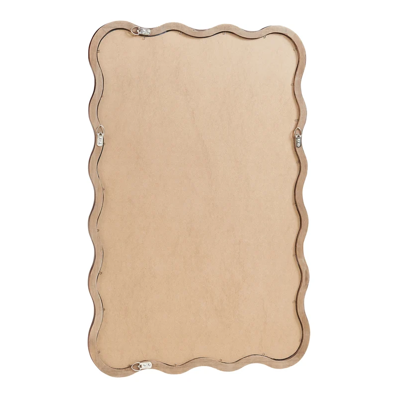 Miroir décoration moderne design mural 90 x 60 cm marron foncé 03_0010184